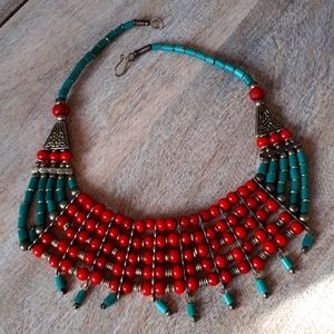Mexican inspired hand crafted necklace
